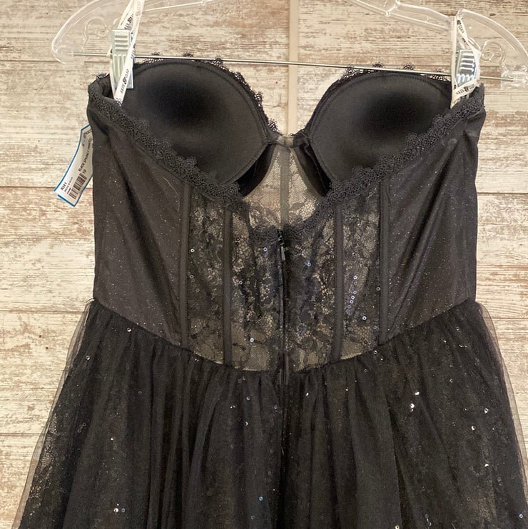 BLACK SPARKLY PRINCESS GOWN