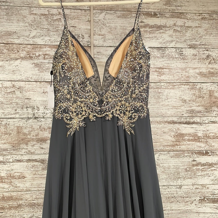 GRAY/GOLD LONG GOWN (NEW)