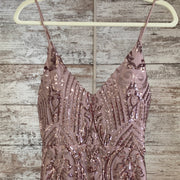 BLUSH SPARKLY LONG DRESS