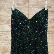 GREEN SEQUIN MERMAID GOWN