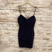 NAVY SPARKLY SHORT DRESS (NEW)