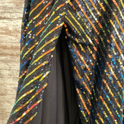 BLACK/COLORFUL A LINE GOWN-NEW