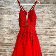 RED FLORAL PRINCESS GOWN