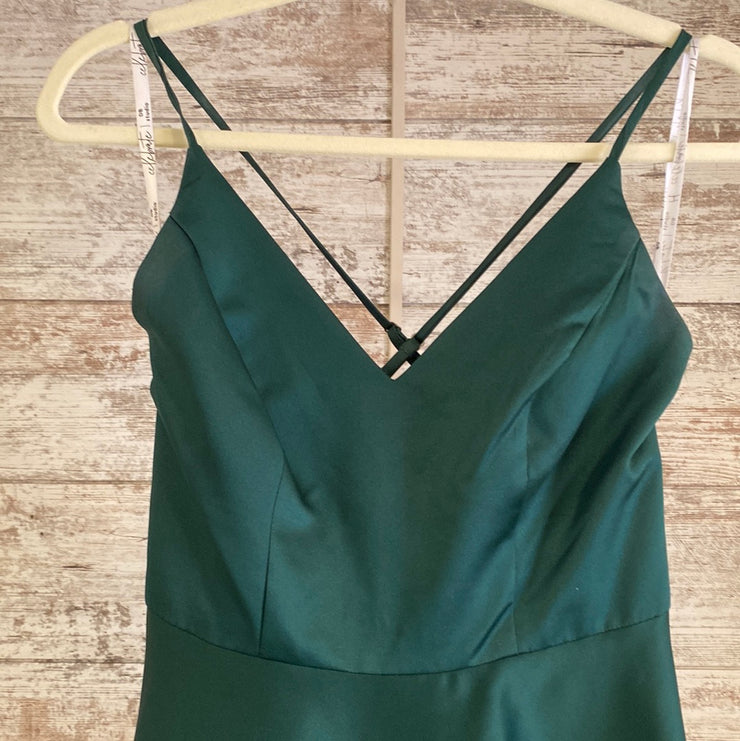 GREEN A LINE GOWN