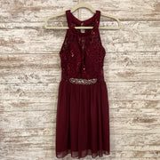 BURGUNDY SHORT DRESS