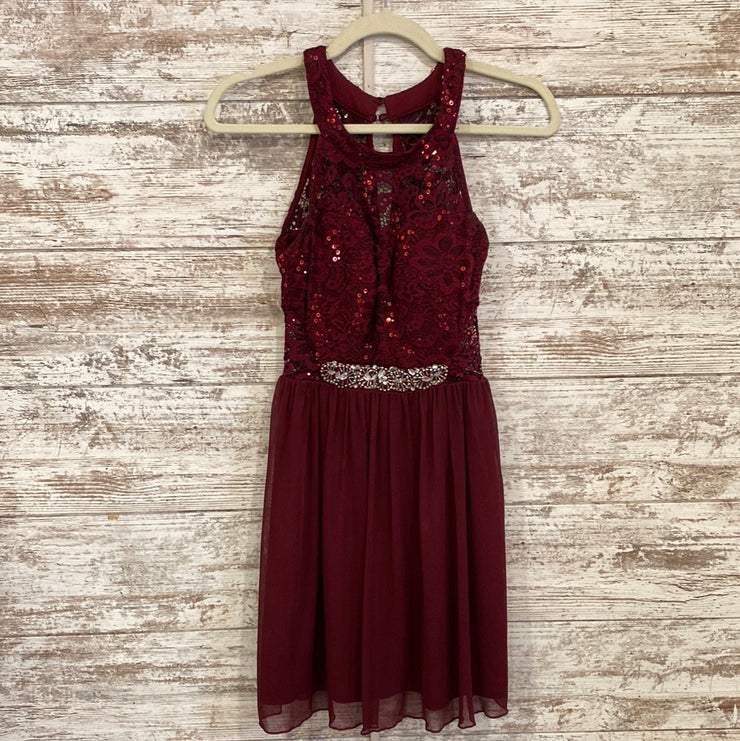 BURGUNDY SHORT DRESS