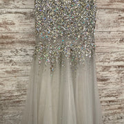 SILVER BEADED MERMAID GOWN