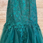 GREEN/FLORAL MERMAID GOWN