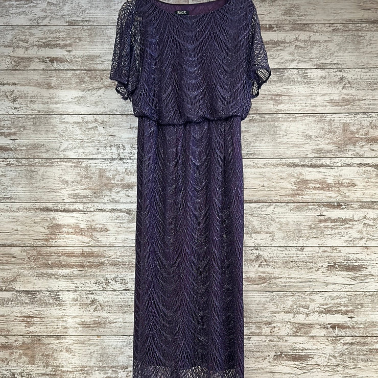 PURPLE LACE LONG DRESS