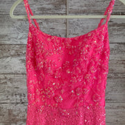 PINK SPARKLY LONG EVENING GOWN