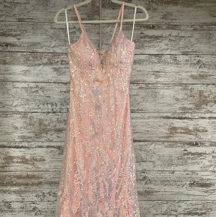 PINK SPARKLY LONG DRESS (NEW)