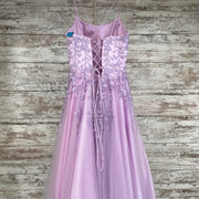 LAVENDER/FLORAL A LINE GOWN