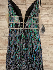 NAVY SPARKLY MERMAID GOWN-NEW