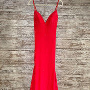 RED SPARKLY MERMAID GOWN