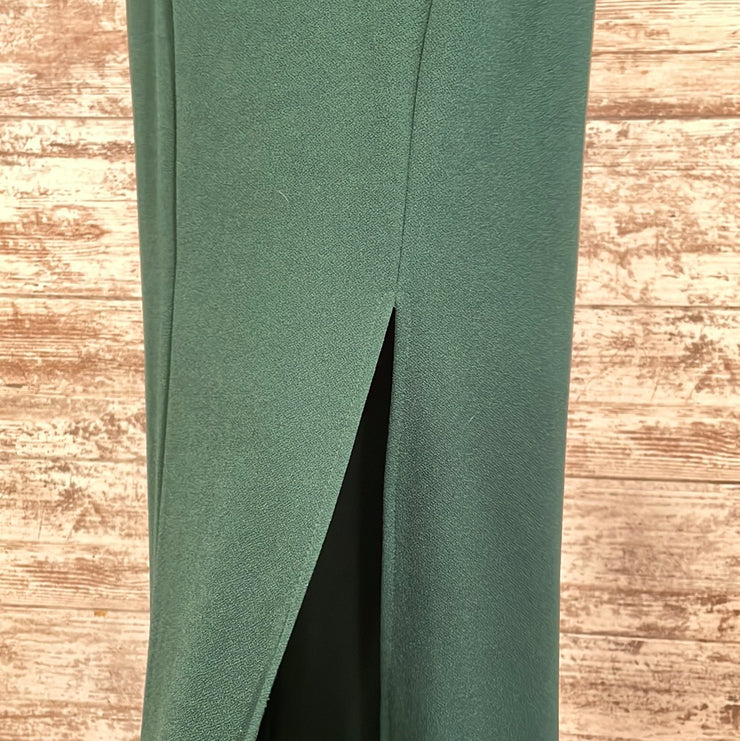 GREEN LONG EVENING GOWN