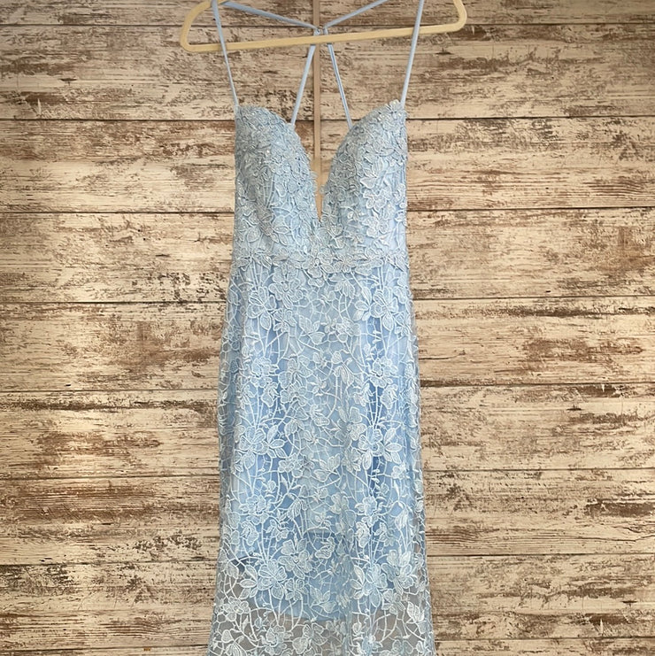 BLUE FLORAL MERMAID GOWN (NEW)