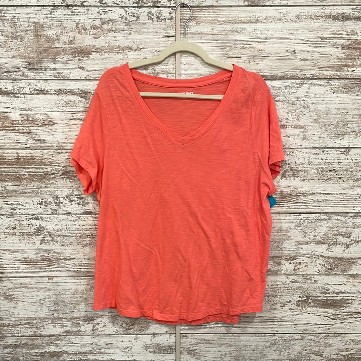 PEACH SHORT SLEEVE TOP