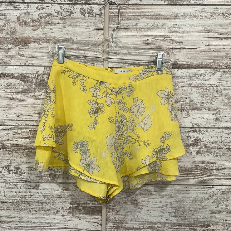 YELLOW/FLORAL SHORTS