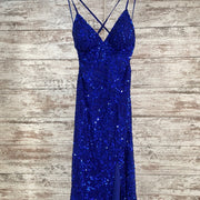 ROYAL BLUE SEQUIN LONG DRESS