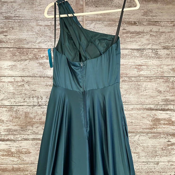 GREEN A LINE GOWN