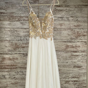 WHITE/GOLD LONG DRESS (NEW)