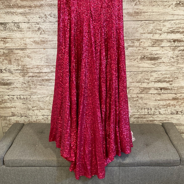 PINK/FLORAL LONG GOWN (NEW)