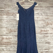 NAVY LACE MERMAID GOWN (NEW)