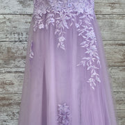 LAVENDER/FLORAL A LINE GOWN