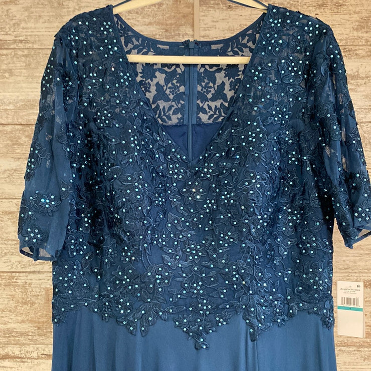 TEAL LONG EVENING GOWN