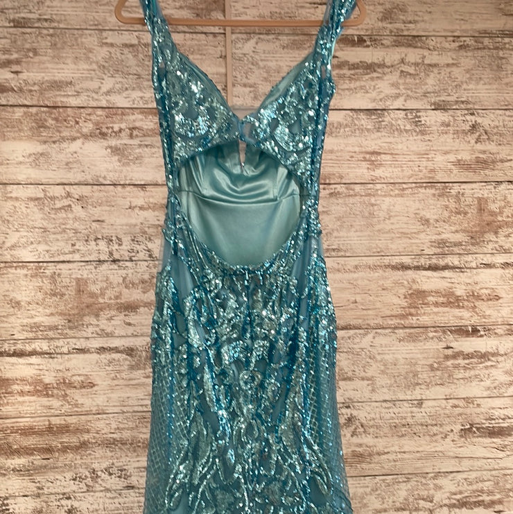 BLUE SPARKLY LONG DRESS (NEW)