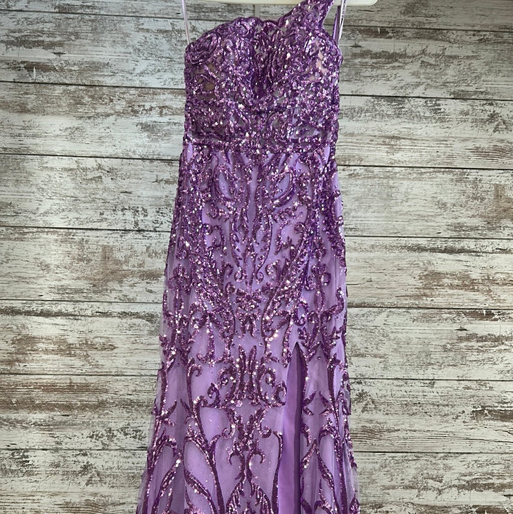 PURPLE SEQUIN LONG DRESS