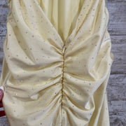 YELLOW LONG EVENIN GOWN