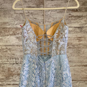 BLUE/FLORAL MERMAID GOWN