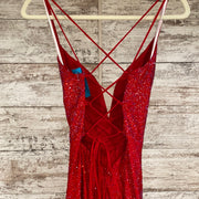 RED SPARKLY LONG EVENING GOWN