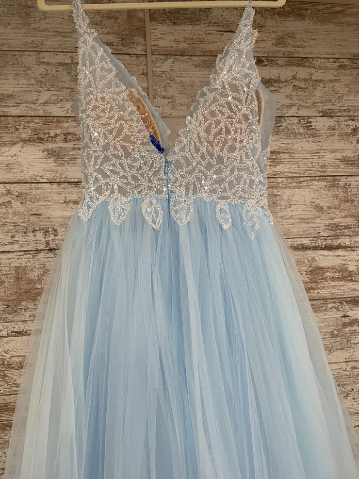 BLUE/WHITE A LINE GOWN (NEW)