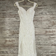 WHITE SEQUIN LONG DRESS (NEW)