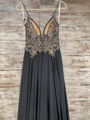 GRAY/GOLD LONG DRESS (NEW)