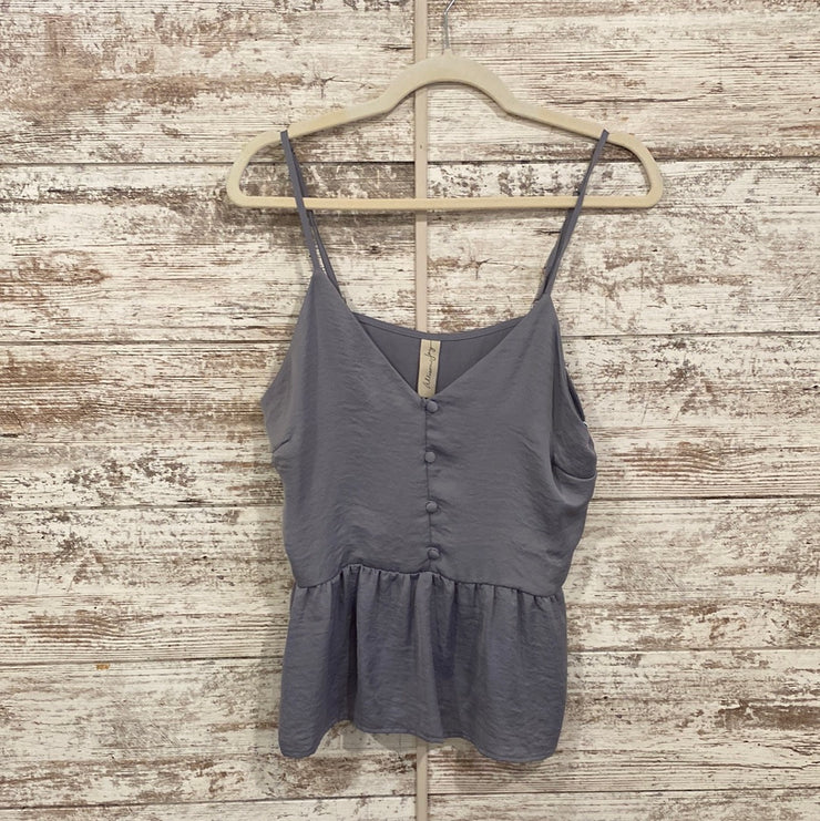 GRAY SLEEVELESS TOP