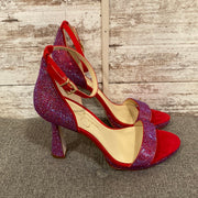 RED/BLUE SPARKLY HEELS $90