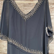 GRAY SPARKLY TOP LONG DRESS