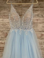 BLUE/WHITE A LINE GOWN (NEW)