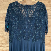 TEAL LONG EVENING GOWN