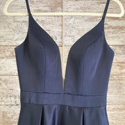 NAVY A LINE GOWN