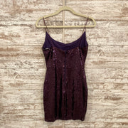 PURPLE SEQUIN SHORT DRESS (NEW