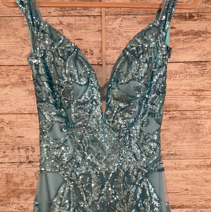 BLUE SPARKLY LONG DRESS (NEW)