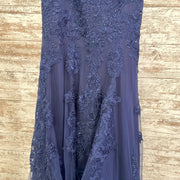 NAVY LACE MERMAID GOWN (NEW)