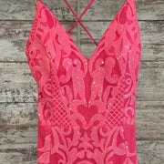 PINK SPARKLY LONG DRESS