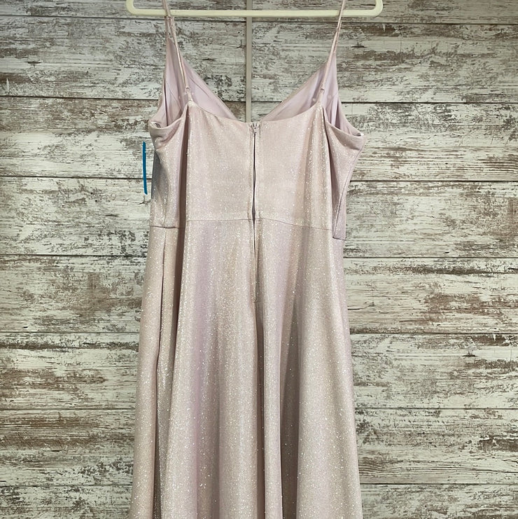 PINK SPARKLY A LINE GOWN