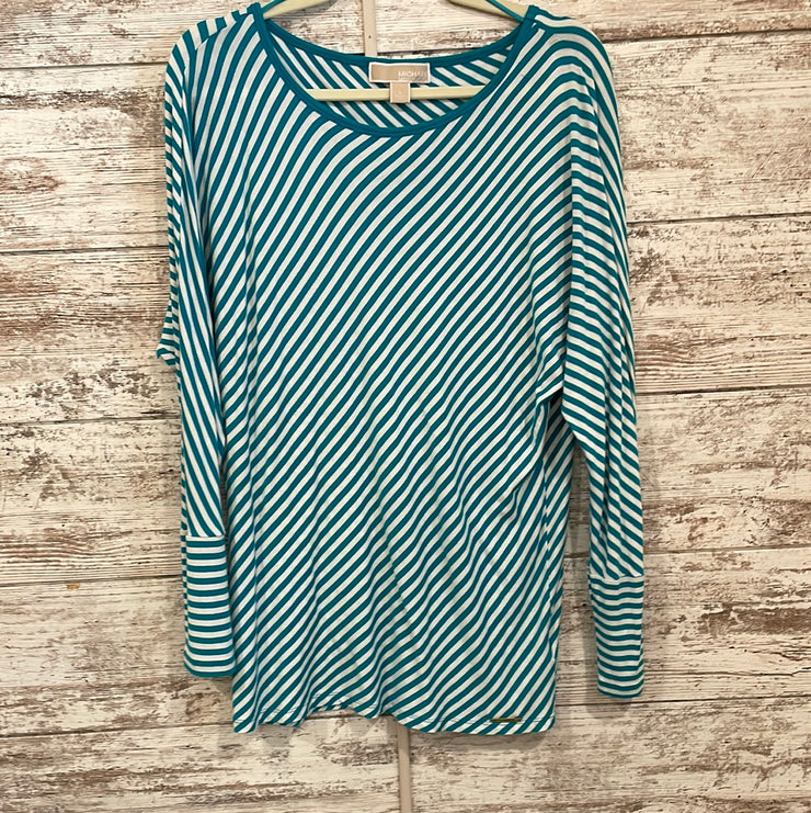 BLUE/WHITE STRIPED TOP