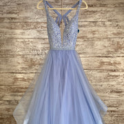 BLUE RUFFLED PRINCESS GOWN